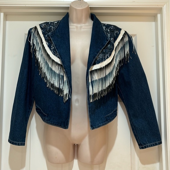 Wanted Jackets & Blazers - Vintage EUC Wanted by Beads Beautiful Country Style Jean Open Jacket Size S